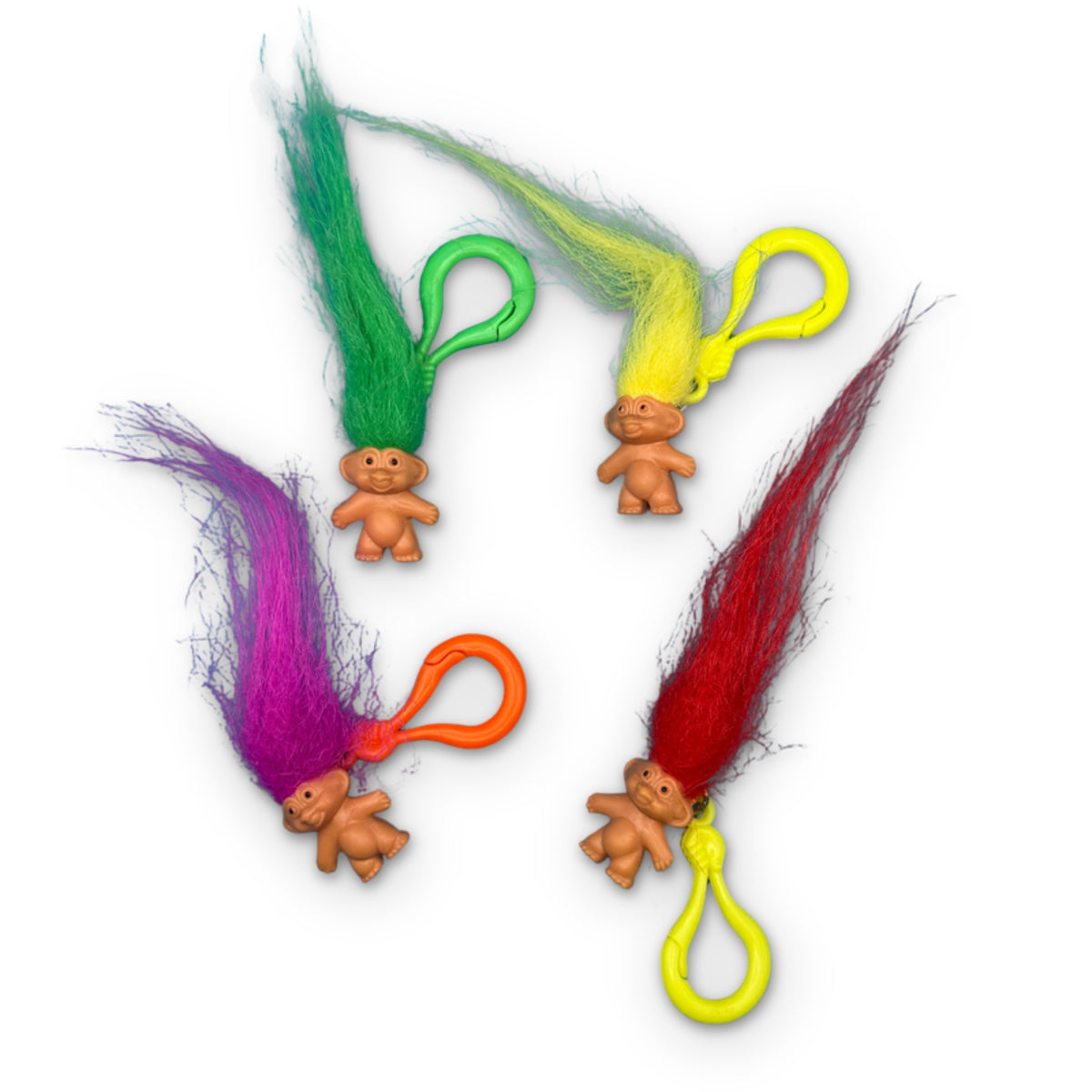 Bag Crap Vintage Mini Troll Doll Bag Charms on a white background