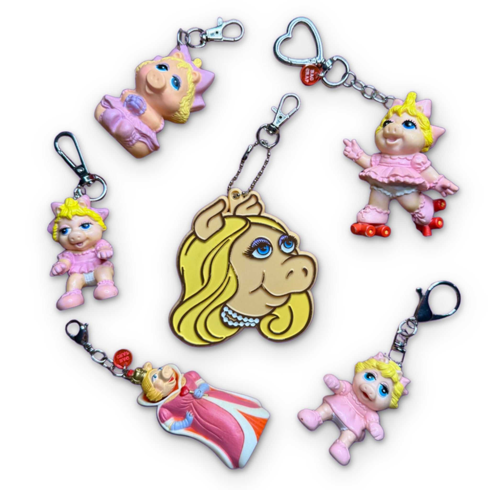 Miss Piggy   Collection -  vintage keychain vintage charms for bag nostalgia vintage keychains y2k collectible - Bag Crap