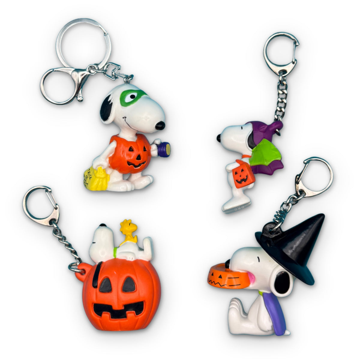 Vintage Snoopy Halloween Keychain Bag Charms II on a white background