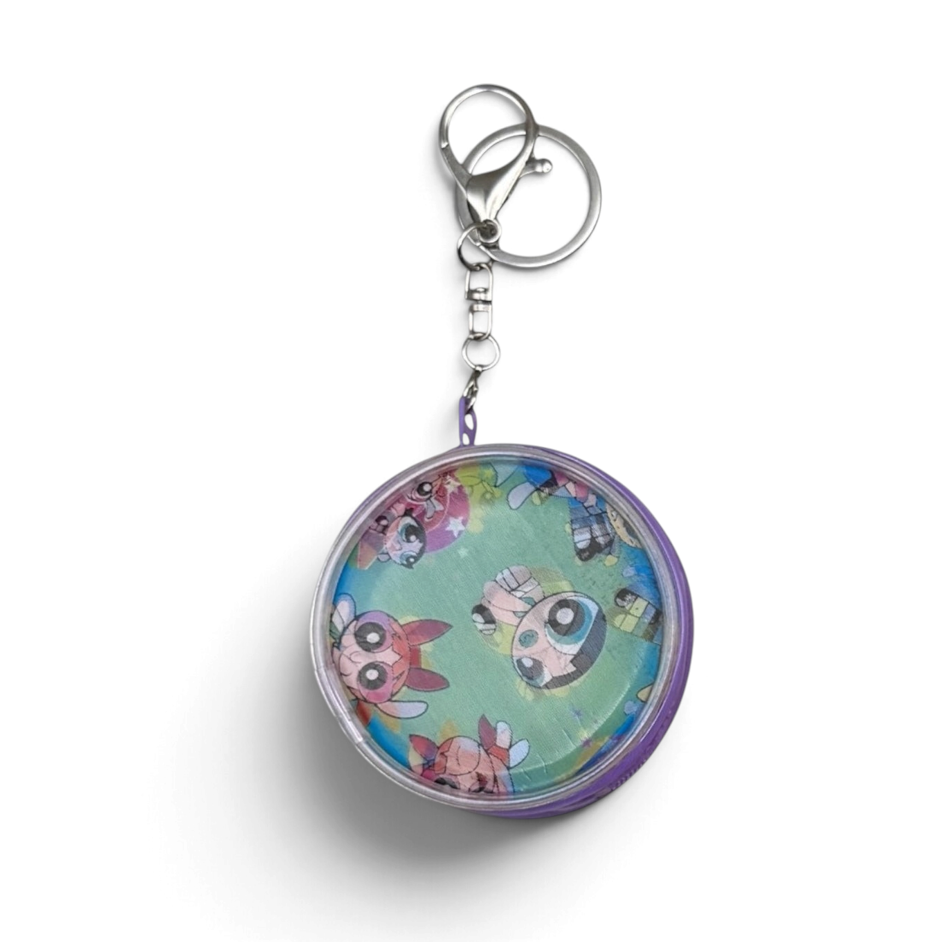 Powerpuff Girls Holographic Coin Purse  s -  vintage keychain vintage charms for bag nostalgia vintage keychains y2k collectible - Bag Crap