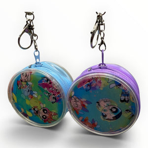 Powerpuff Girls Holographic Coin Purse  s -  vintage keychain vintage charms for bag nostalgia vintage keychains y2k collectible - Bag Crap