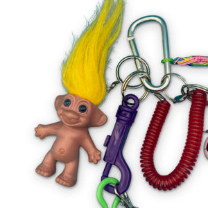 Yellow Troll Cell Phone   Pack - troll charms troll keychains vintage keychain vintage charms for bag nostalgia vintage keychains y2k collectible - Bag Crap