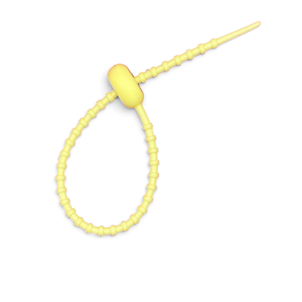 Rubber Zip Tie Bag Charm Keychain Attachments: Primary Colors