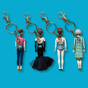 90's Rare Brunette Barbie s - barbie doll toy pink rare vintage keychain vintage charms for bag nostalgia vintage keychains y2k collectible - Bag Crap