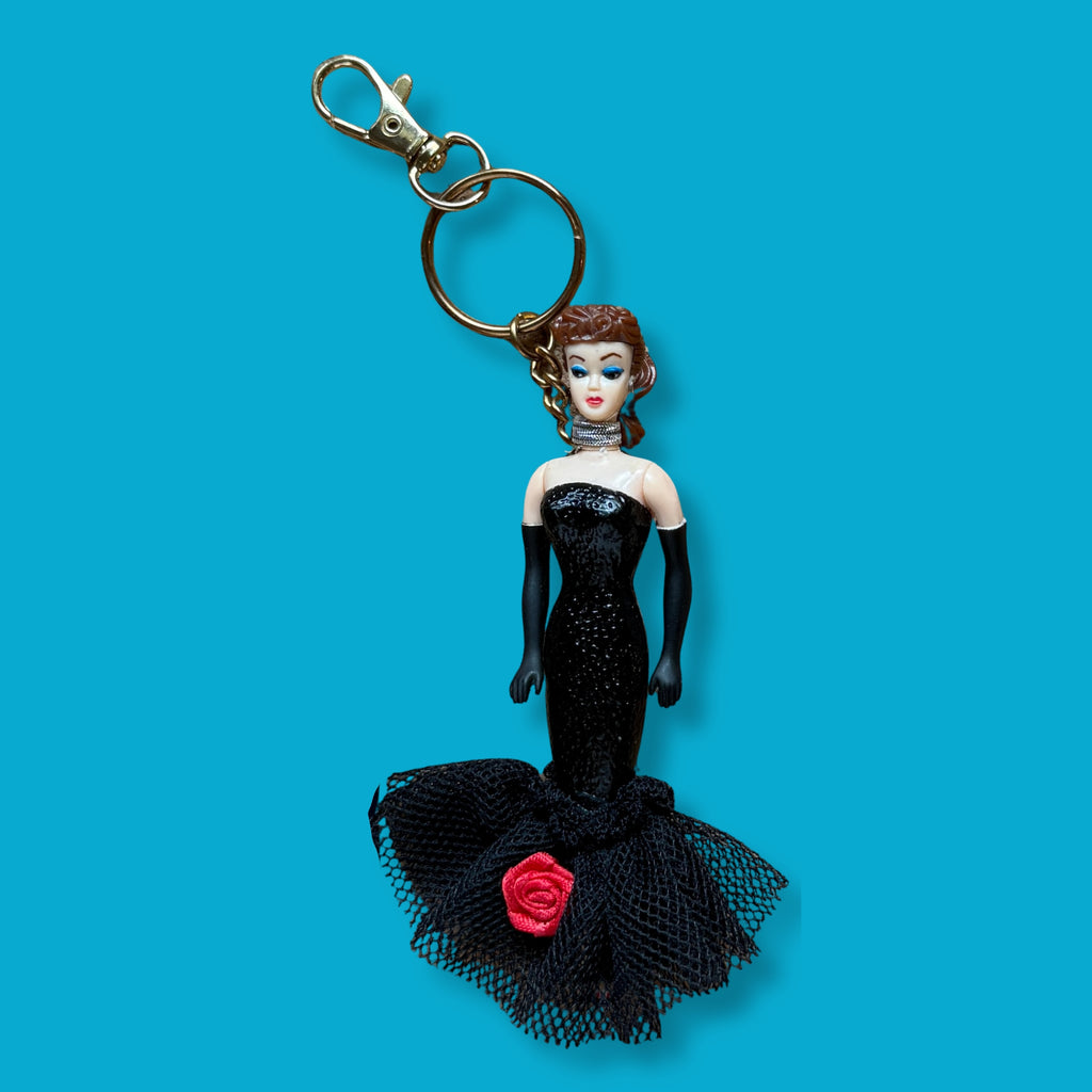 Vintage 90's Rare Brunette Barbie Keychains