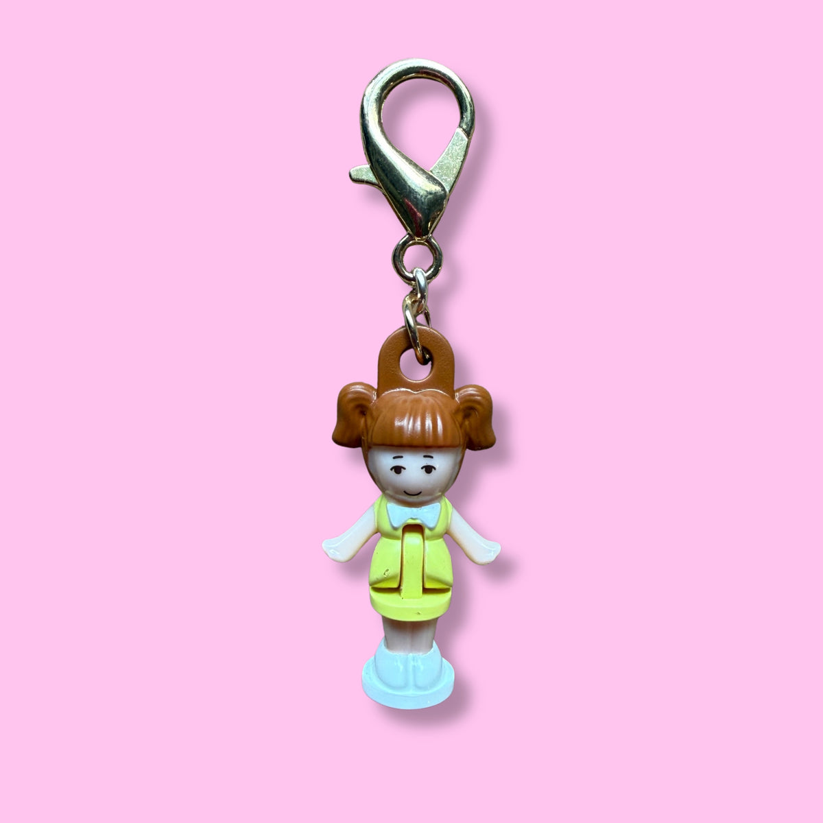 Retro Mini Brunette Polly Pocket -  vintage keychain vintage charms for bag nostalgia vintage keychains y2k collectible - Bag Crap