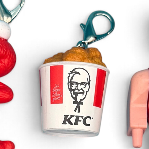 Vintage 1980s-Y2K Red Toy Bag Charm Keychain Collection