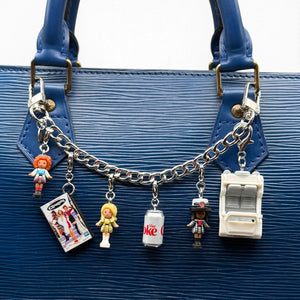 Clueless Polly Pocket Diet Coke   Chain - vintage bag charm chains silver nostalgia vintage y2k vintage keychain vintage charms for bag nostalgia vintage keychains y2k collectible - Bag Crap