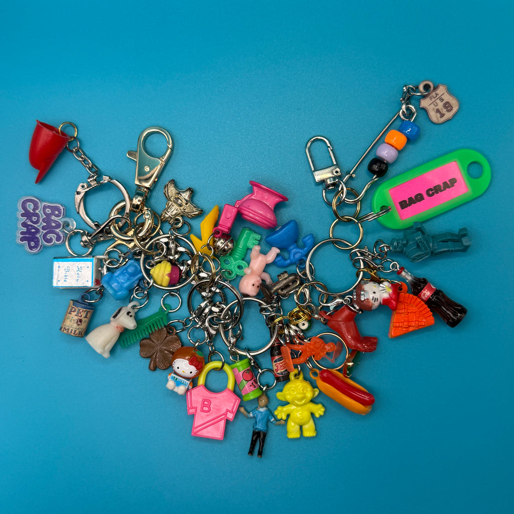 Custom Bag Crap Vintage Bag Charm Set or Chain: Deposit