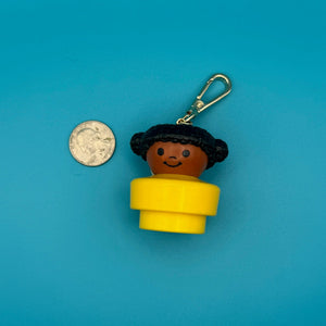 1990s Fisher Price Chunky People  s — Gold Hardware -  vintage keychain vintage charms for bag nostalgia vintage keychains y2k collectible - Bag Crap