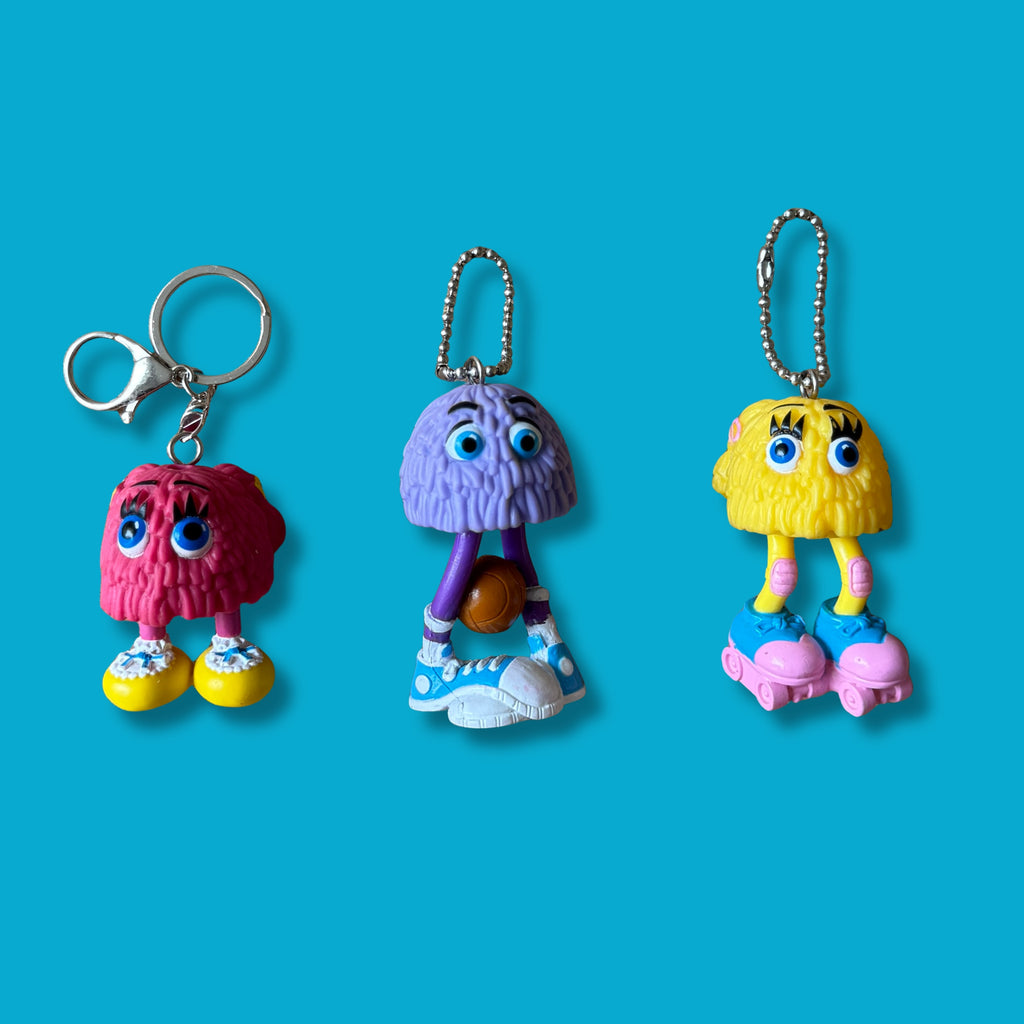 Vintage 80s McDonald's Fry Guys Happy Meal Bag Charm Keychains