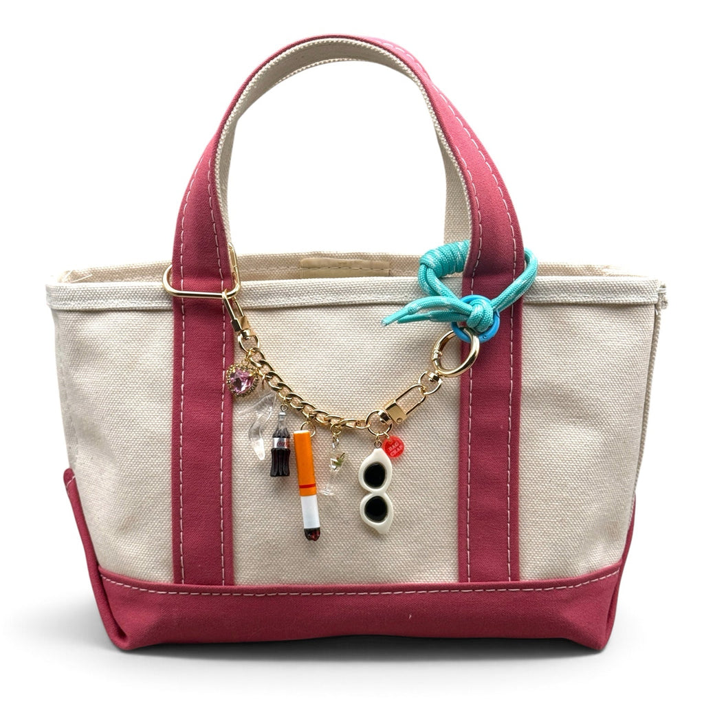 BAG CRAP Miniature Martini Gold Bag Charm Chain
