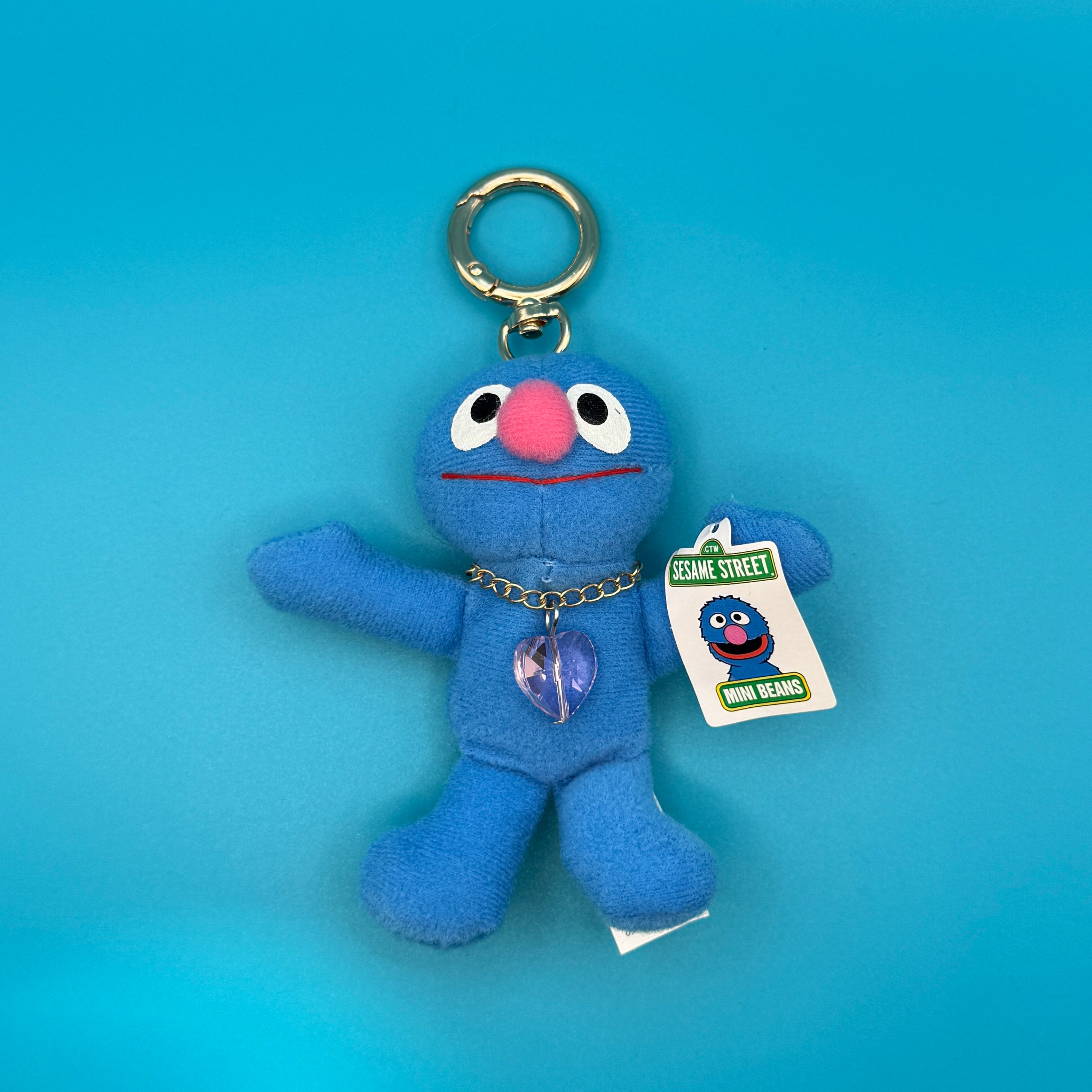 90s Plush Grover -  vintage keychain vintage charms for bag nostalgia vintage keychains y2k collectible - Bag Crap