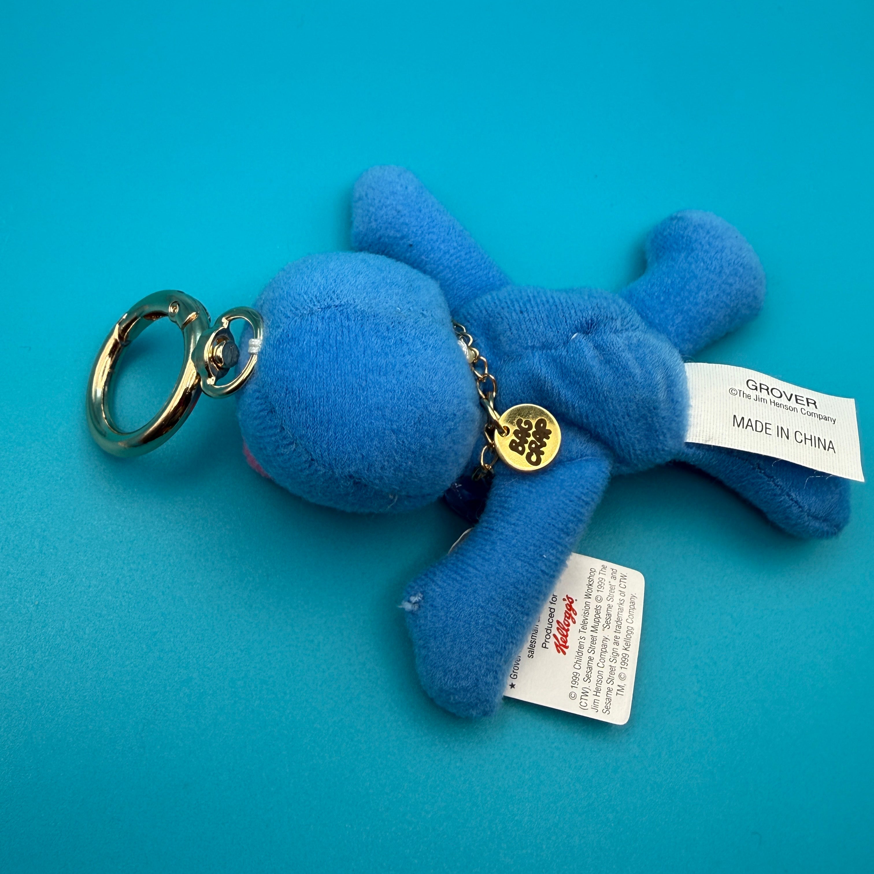 90s Plush Grover -  vintage keychain vintage charms for bag nostalgia vintage keychains y2k collectible - Bag Crap