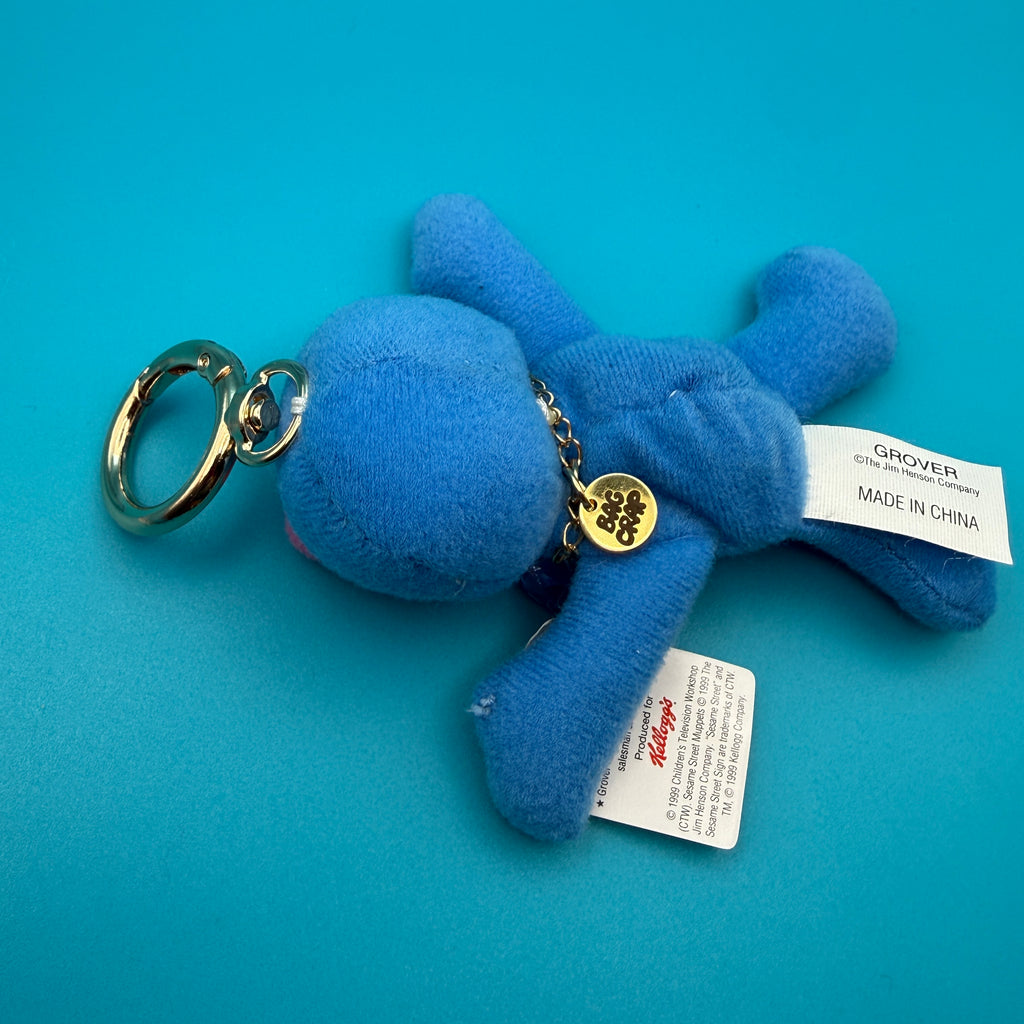 Vintage 90s Plush Grover Bag Charm Keychain