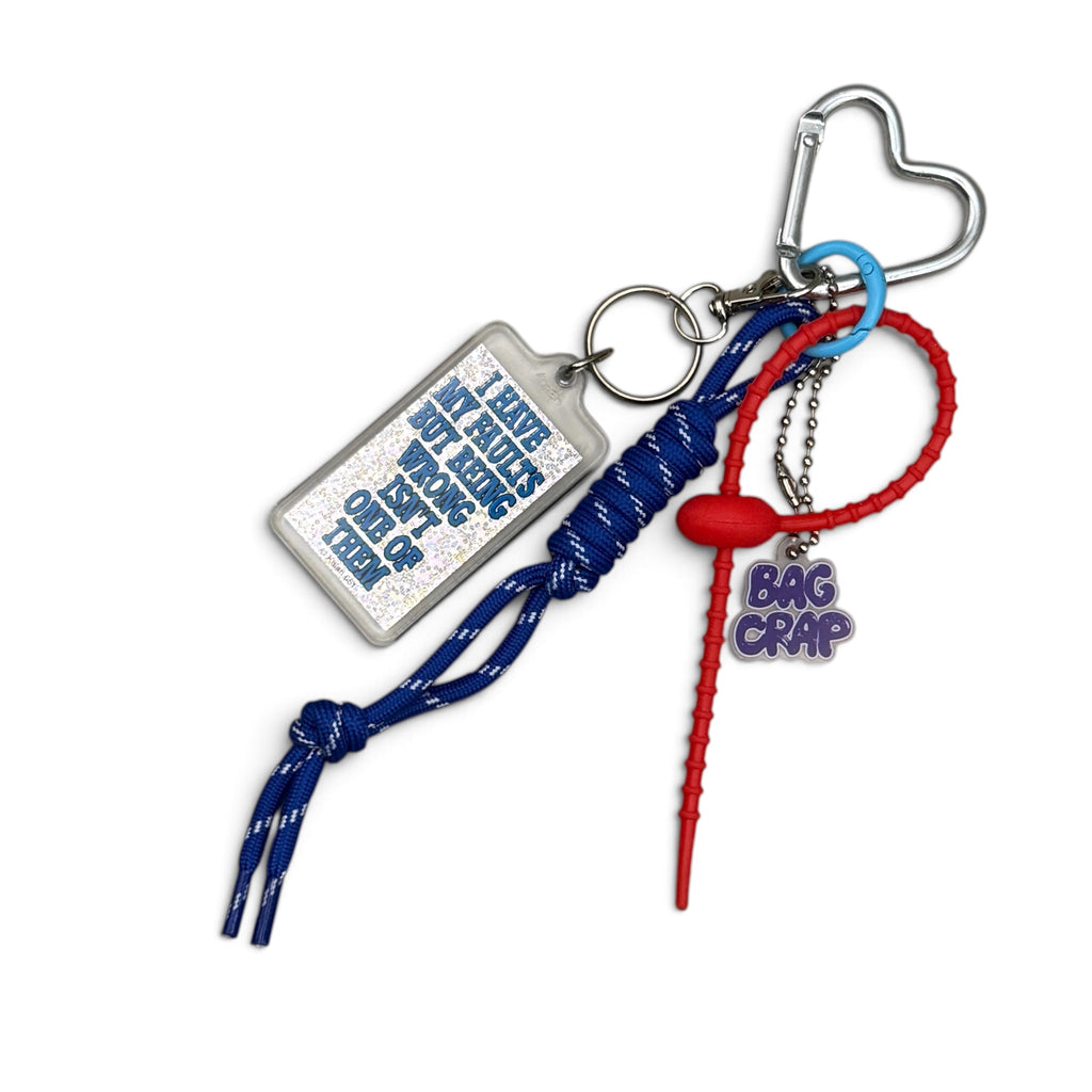 Vintage Y2K Funny Phrase Keychain Bag Charm Sets