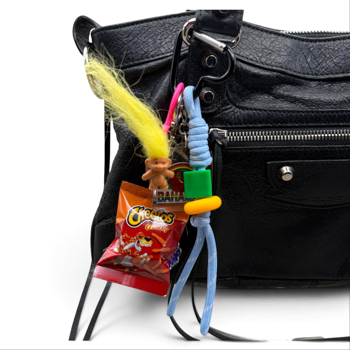 Vintage Troll, Cheetos & Bahamas Paracord Bag Charm