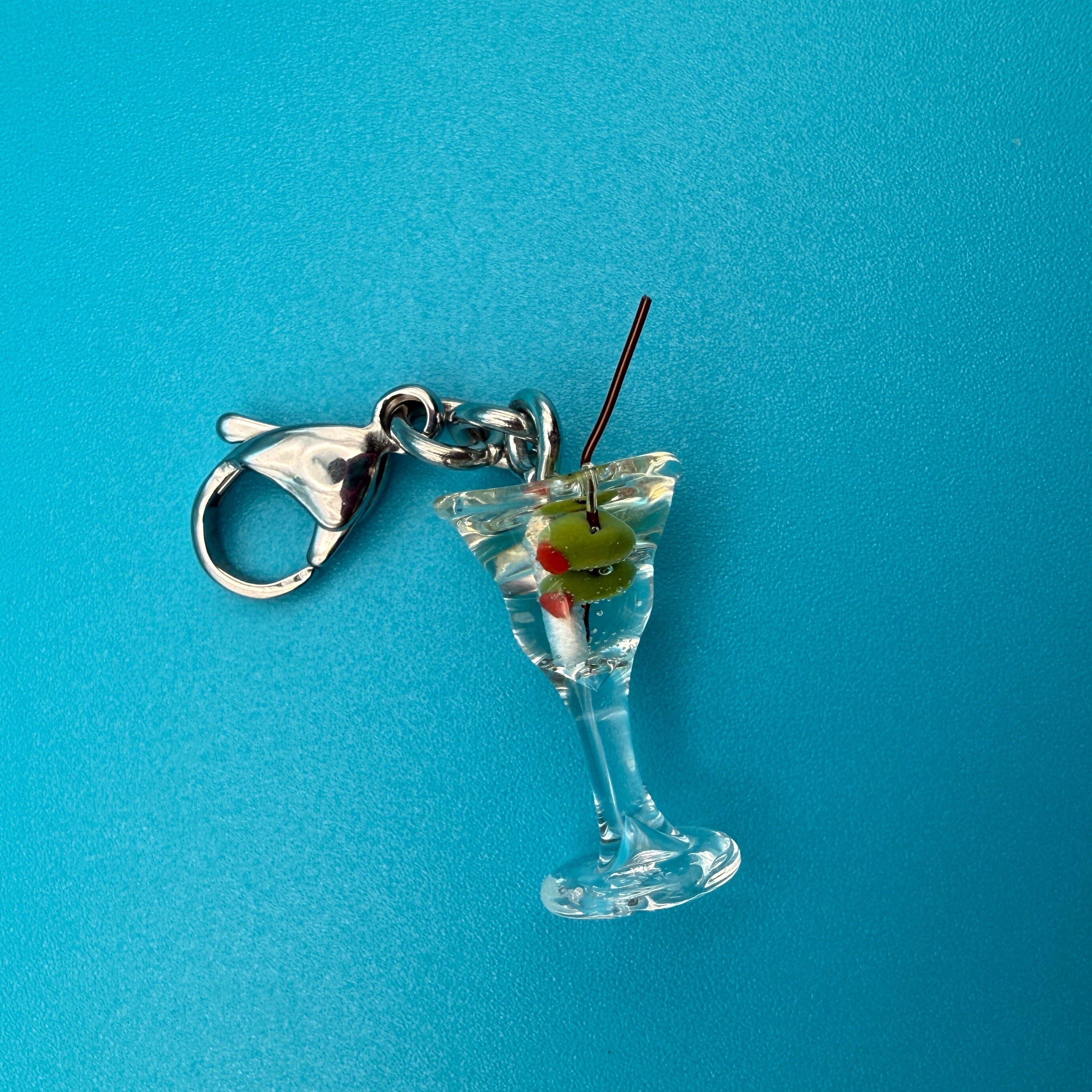 Mini Martini Glass Pendant -  vintage keychain vintage charms for bag nostalgia vintage keychains y2k collectible - Bag Crap