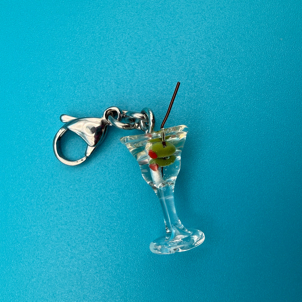 Mini Martini Glass Pendant Bag Charm