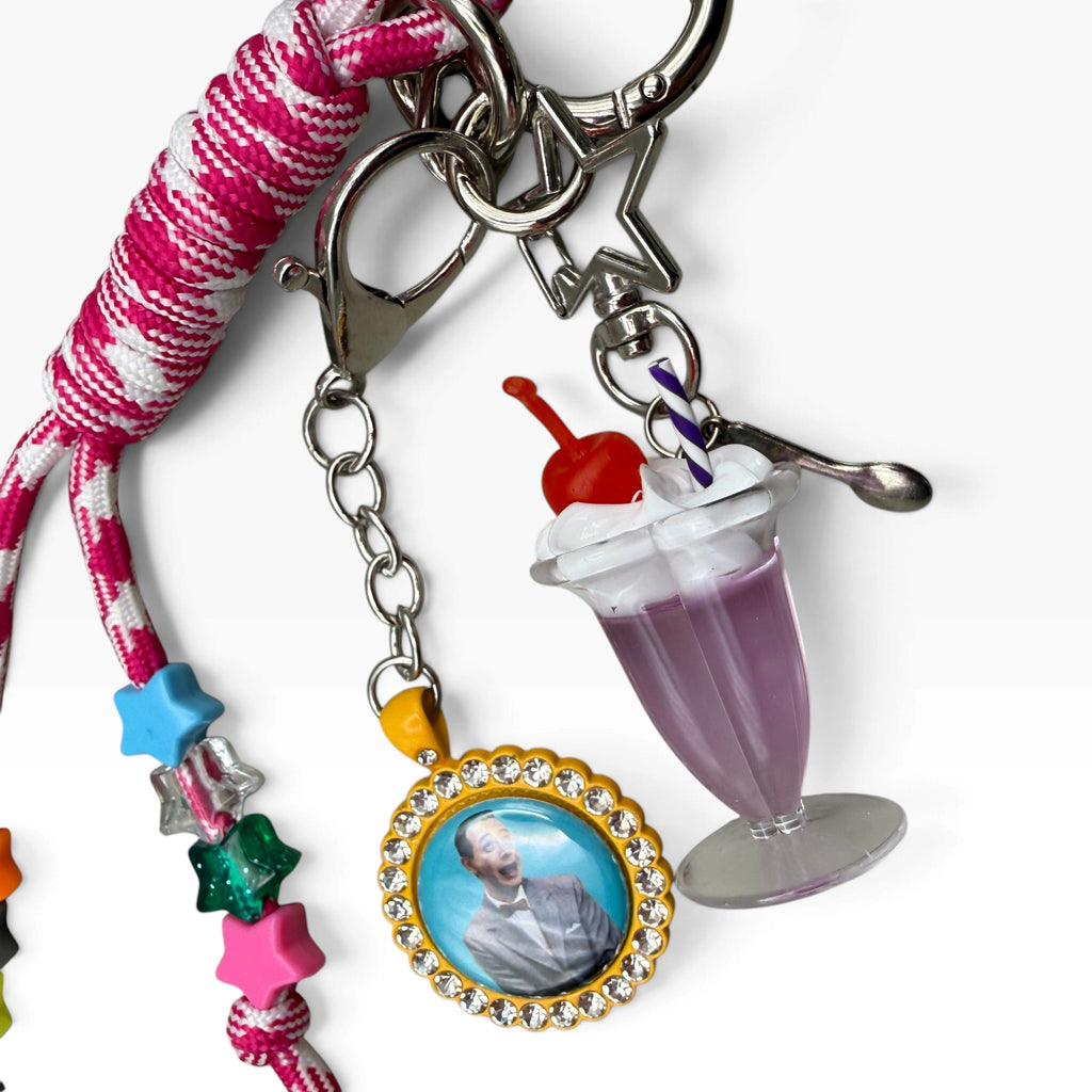 Retro Pee-wee Herman Milkshake Bag Charm Set