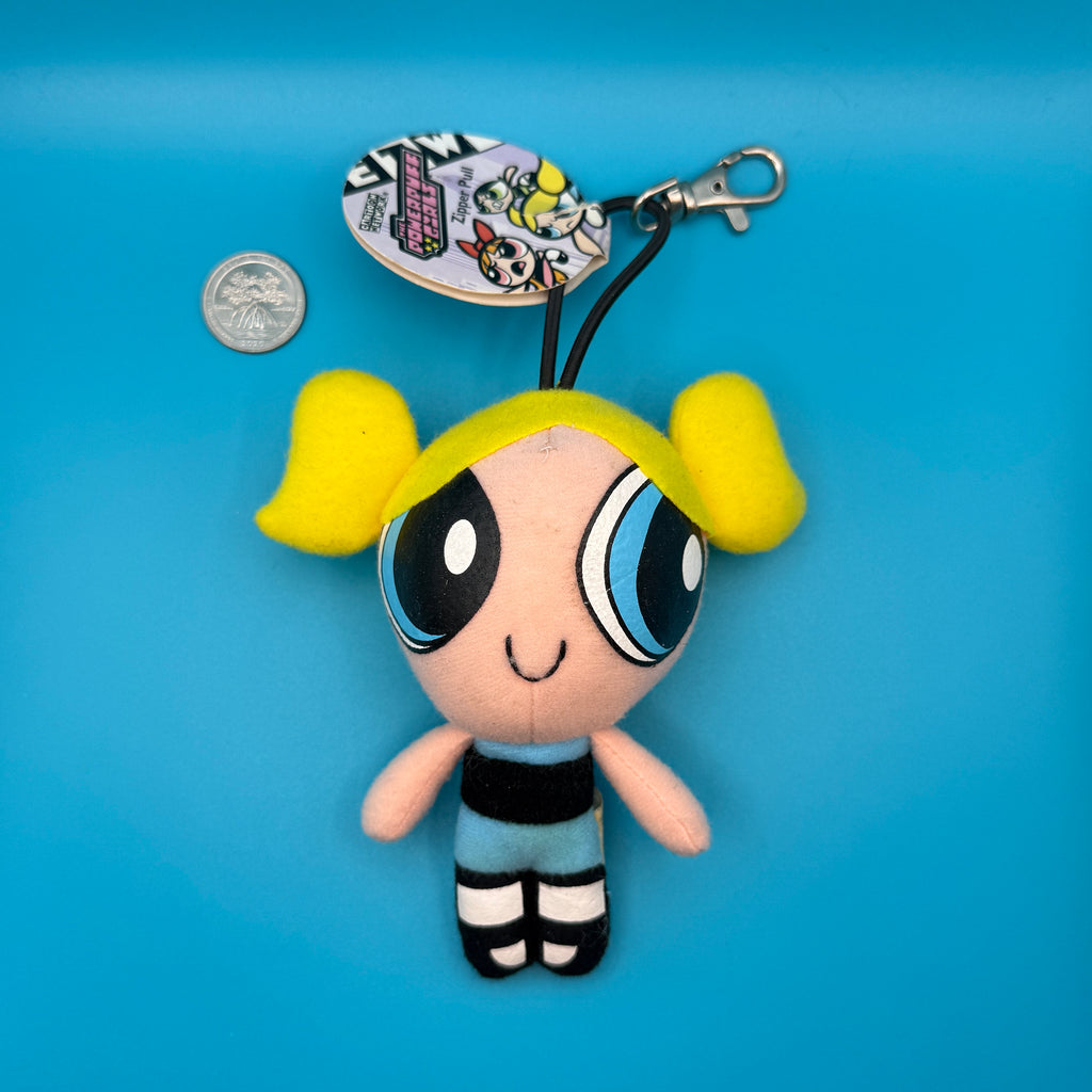 Vintage Deadstock Y2K Bubbles Powerpuff Girls Plush Keychain