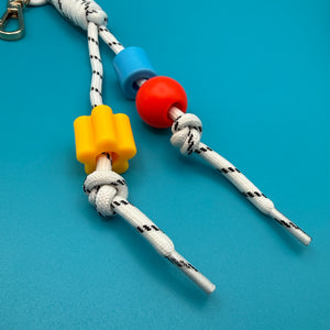 White Paracord Chunky Bead -  vintage keychain vintage charms for bag nostalgia vintage keychains y2k collectible - Bag Crap