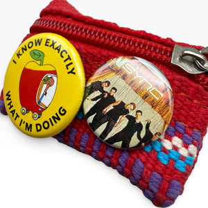 Novelty Phrase Button Mini-Pouch  s -  vintage keychain vintage charms for bag nostalgia vintage keychains y2k collectible - Bag Crap