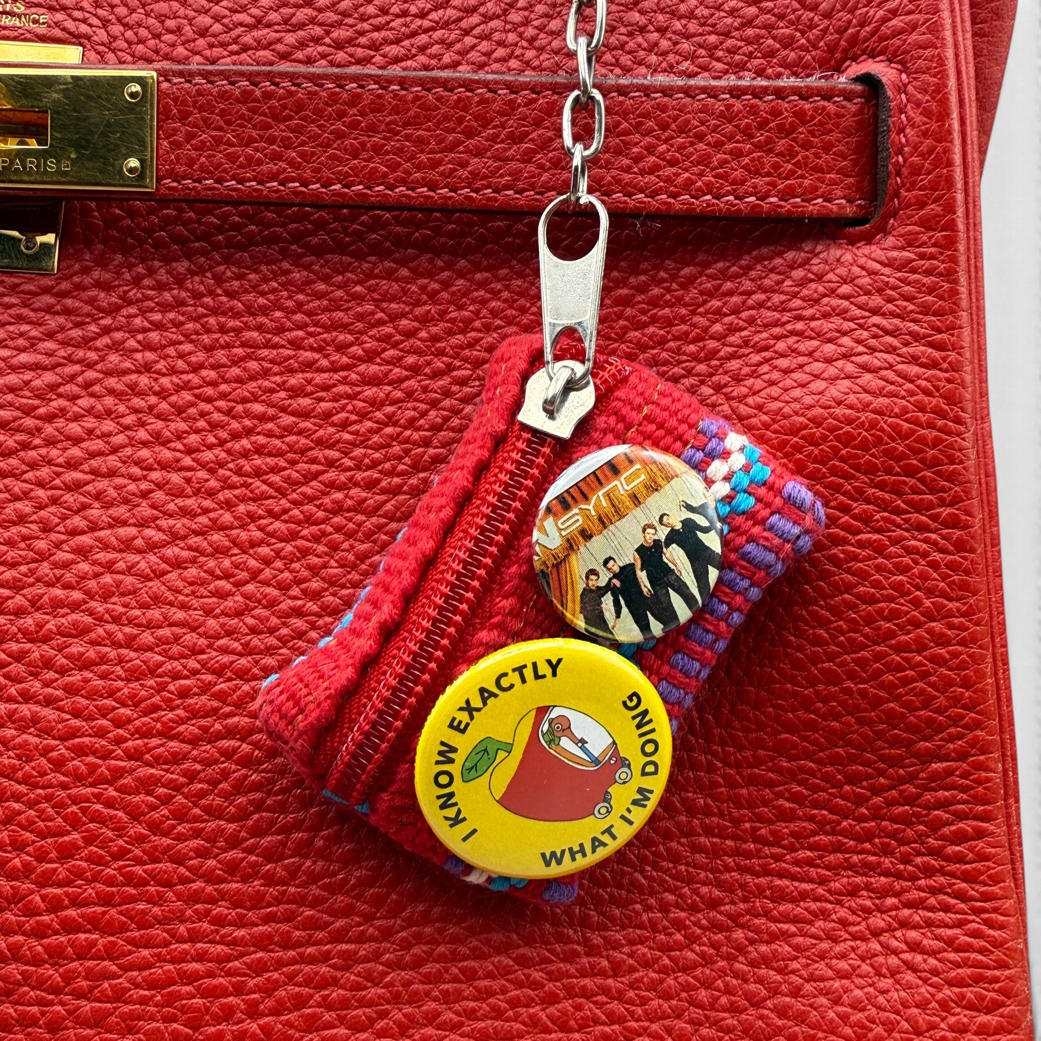 Novelty Phrase Button Mini-Pouch  s -  vintage keychain vintage charms for bag nostalgia vintage keychains y2k collectible - Bag Crap