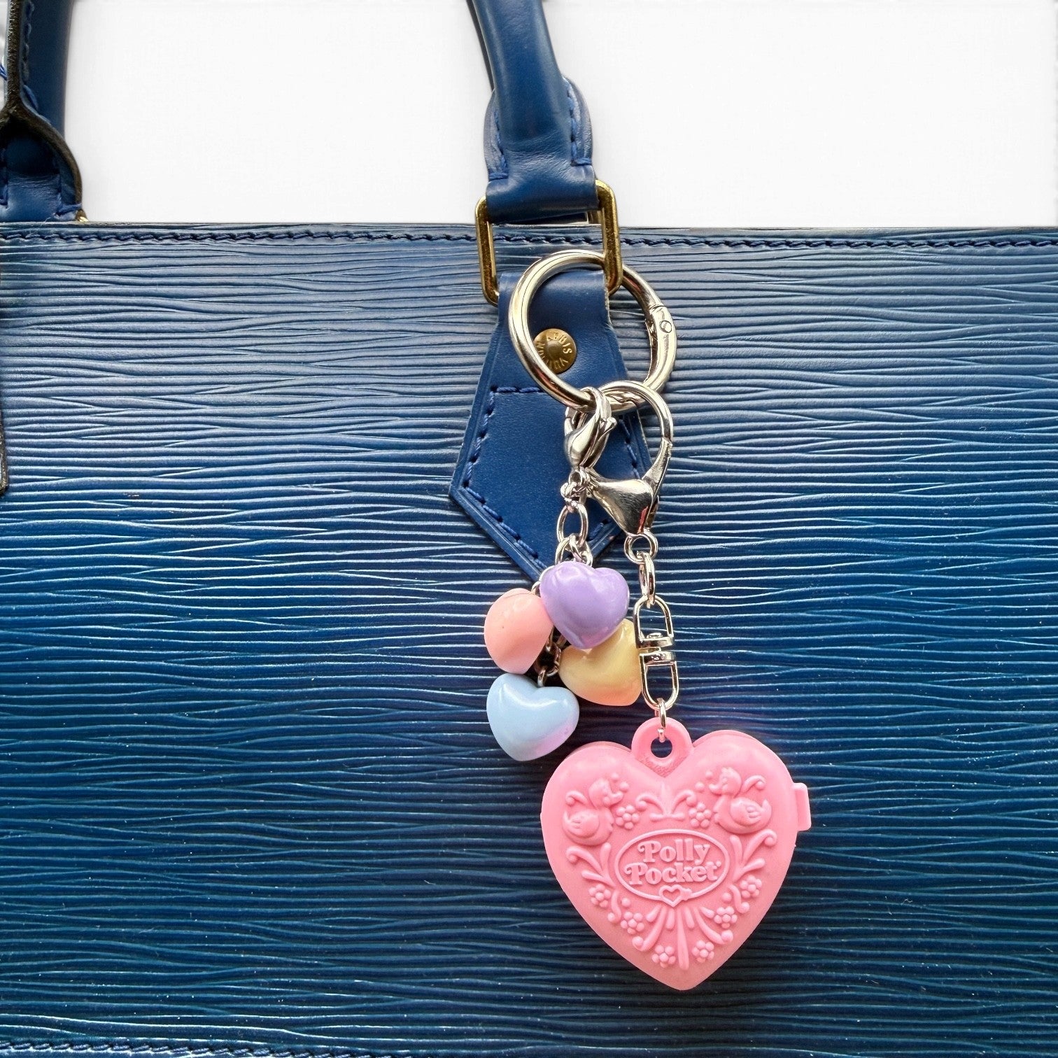 Polly Pocket Pink Heart Locket - vintage bag charm packs nostalgia vintage y2k vintage keychain vintage charms for bag nostalgia vintage keychains y2k collectible - Bag Crap