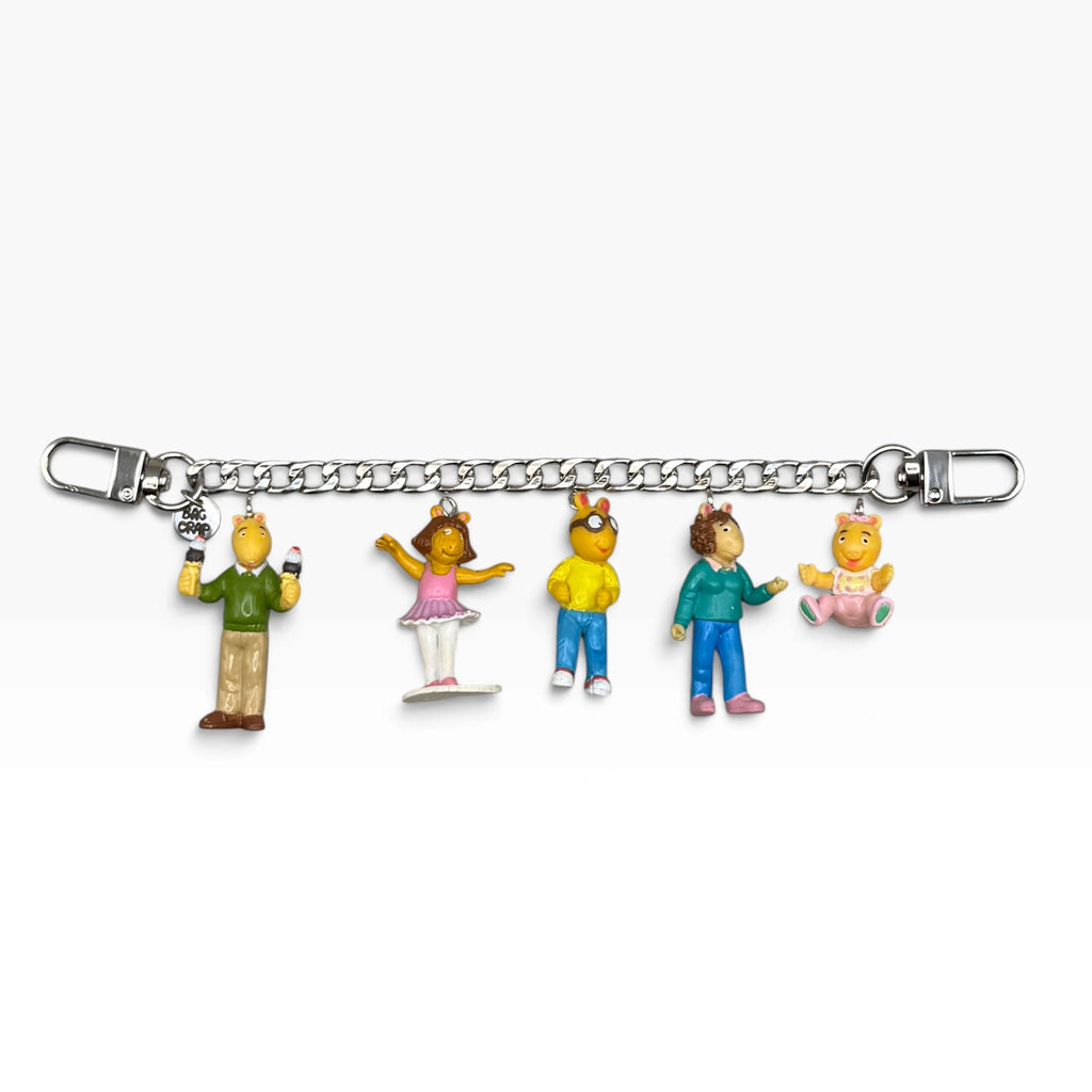 Vintage Arthur Five-Character Bag Charm Chain