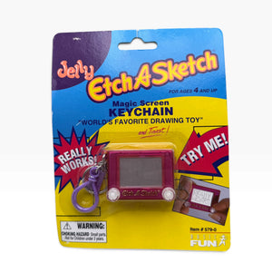 NIP  Pocket Game s — Etch A Sketch & Tic Tac Toe -  vintage keychain vintage charms for bag nostalgia vintage keychains y2k collectible - Bag Crap