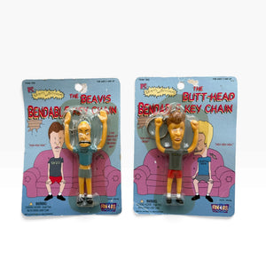 Rare NIP  1997 Beavis & Butt-Head Bendable s -  vintage keychain vintage charms for bag nostalgia vintage keychains y2k collectible - Bag Crap