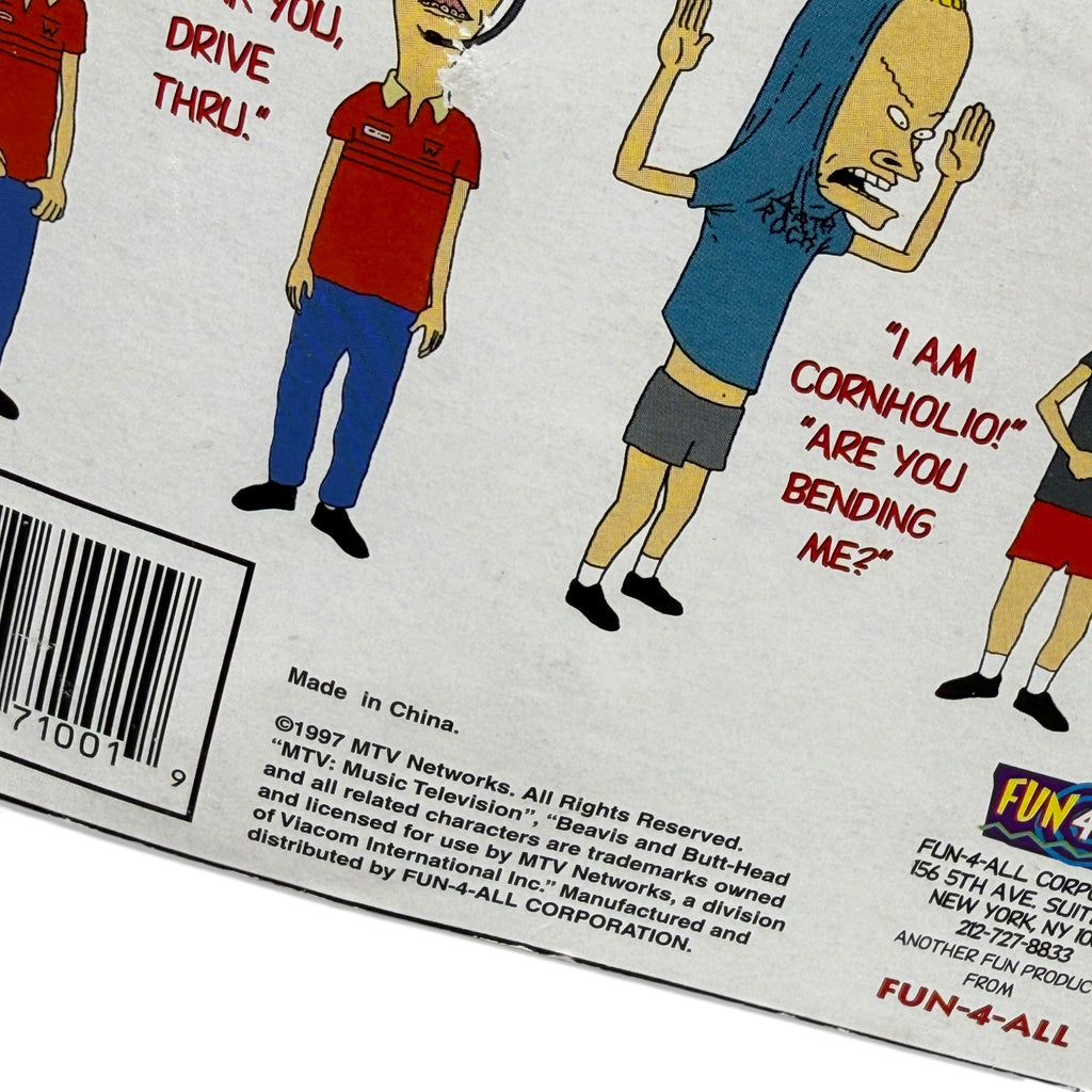 Rare NIP Vintage 1997 Beavis & Butt-Head Bendable Keychains