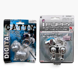 RARE NIP   Electronic Robot Pet s — iPuppy & Digital Catty -  vintage keychain vintage charms for bag nostalgia vintage keychains y2k collectible - Bag Crap