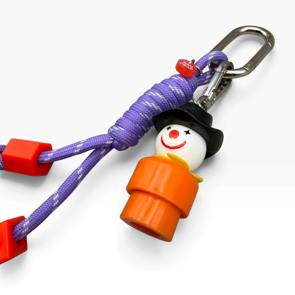 Vintage Fisher Price Little People Clown Purple Bag Charm