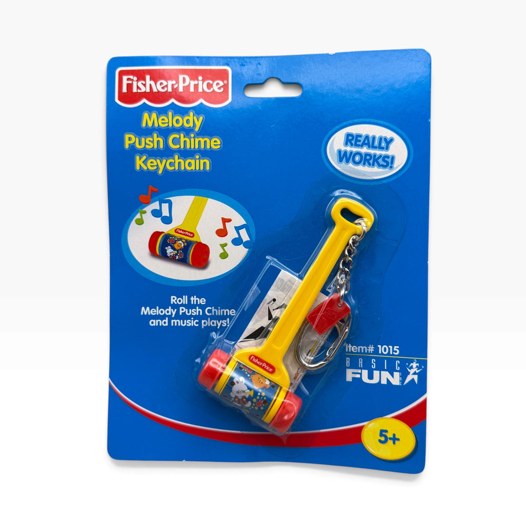 NIP Vintage Fisher-Price Keychains — Melody Push Chime & Rock-a-Stack