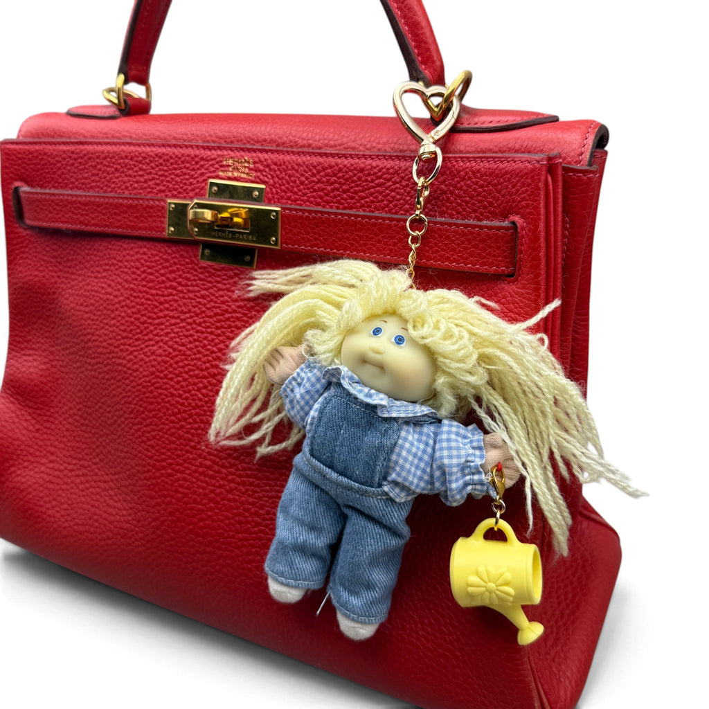 Vintage Mini Cabbage Patch Kids Plush Doll Bag Charm Keychain