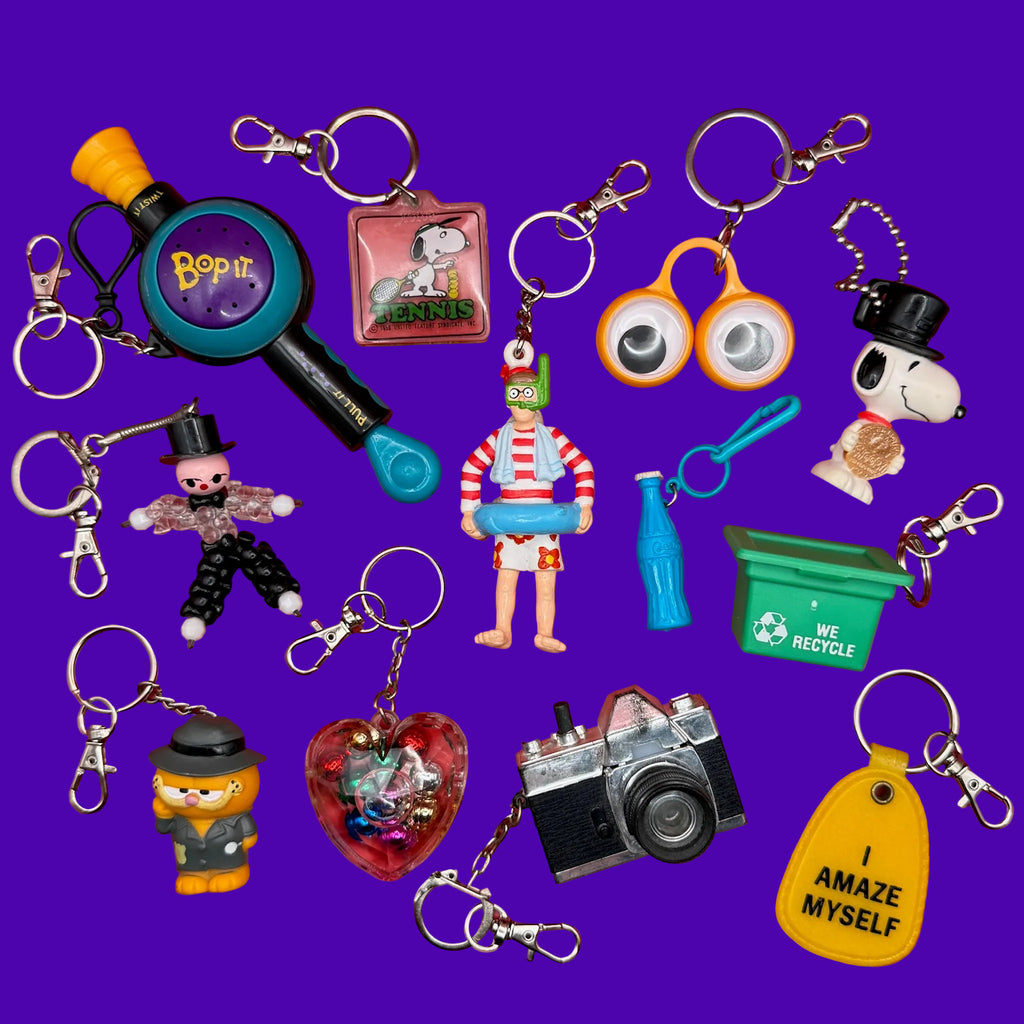 Vintage 1980s-2000s Nostalgic Bag Charms & Keychains: Snoopy & Garfield