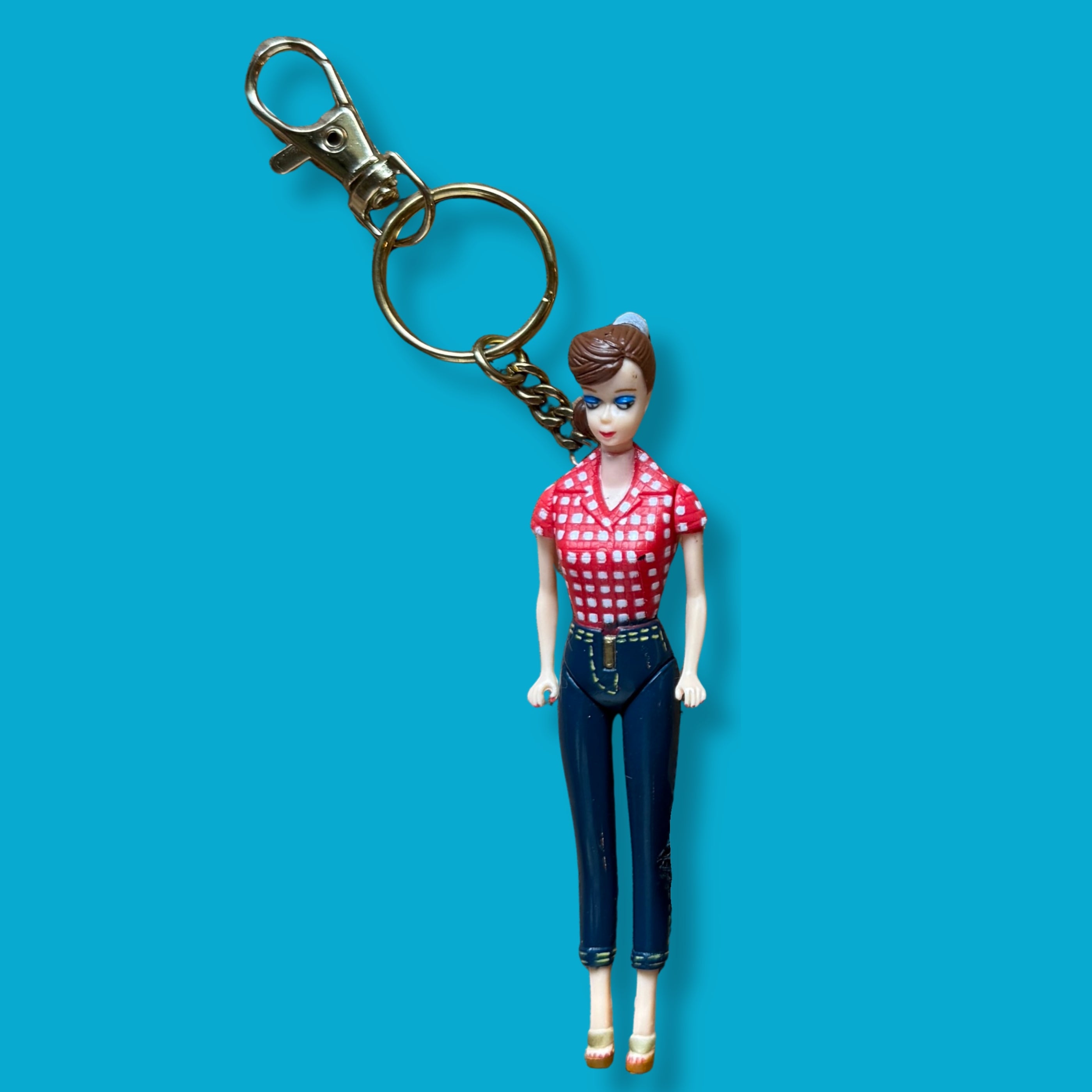 90's Rare Brunette Barbie s - barbie doll toy pink rare vintage keychain vintage charms for bag nostalgia vintage keychains y2k collectible - Bag Crap