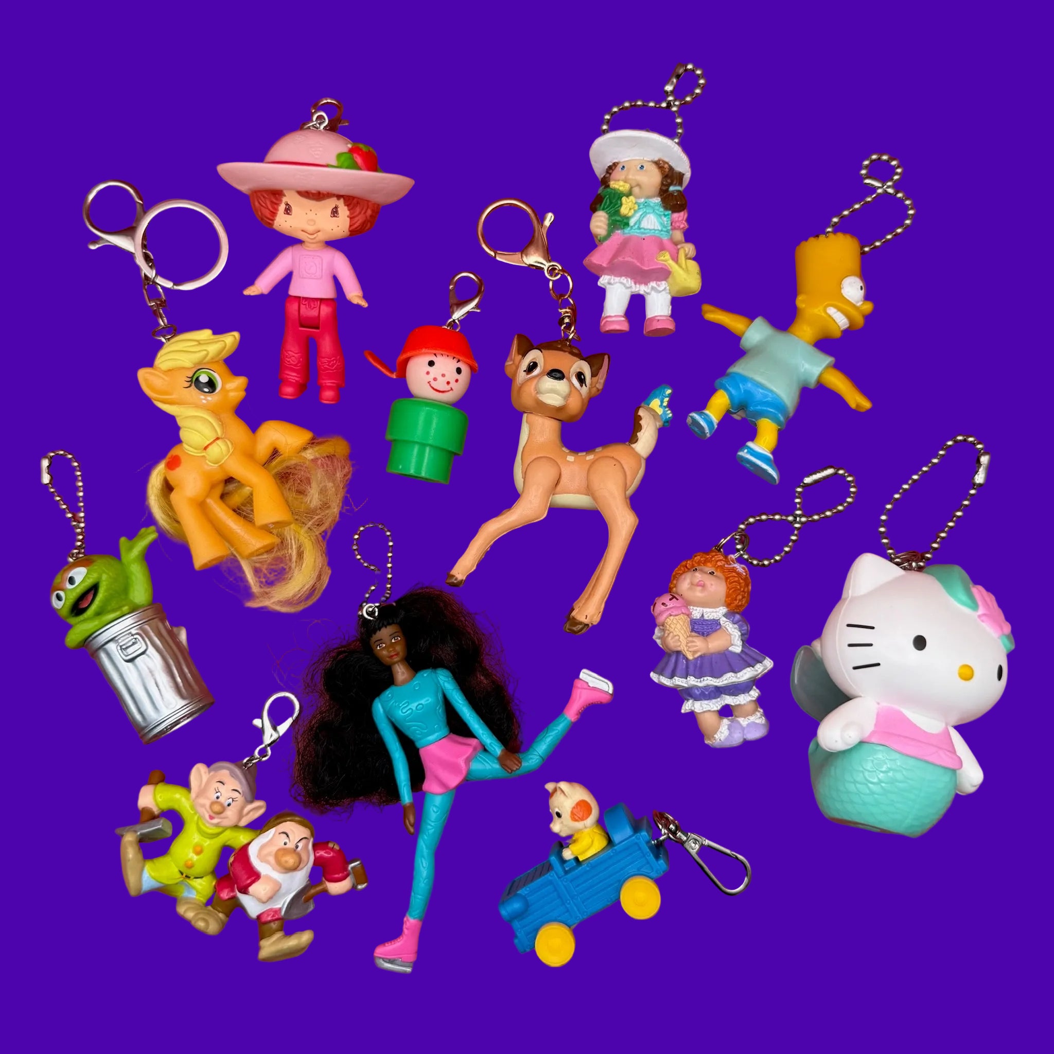 Retro Toy  s— 70s-90s Cartoons - hello kitty sanrio japan kawaii rare vintage keychain vintage charms for bag nostalgia vintage keychains y2k collectible - Bag Crap