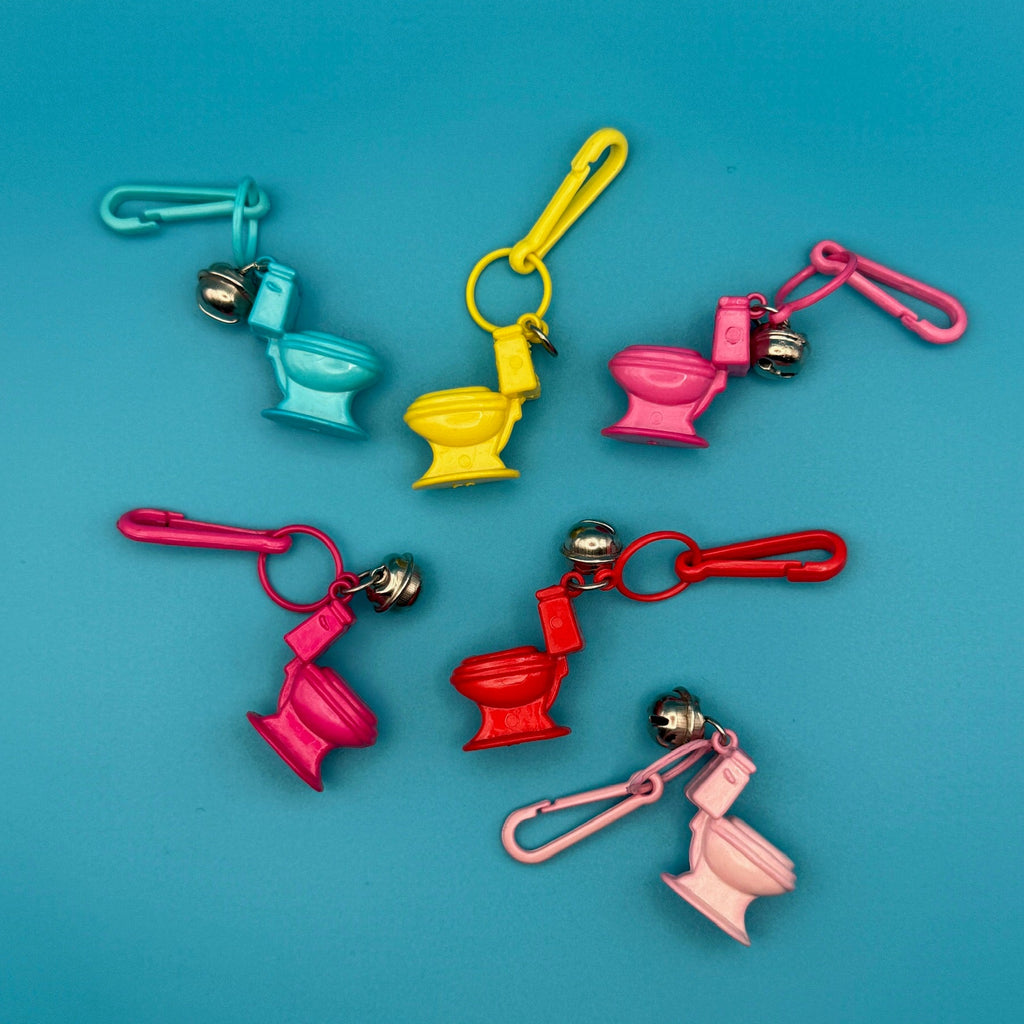 Vintage 1980s Miniature Toilet Bell Charms: You Pick