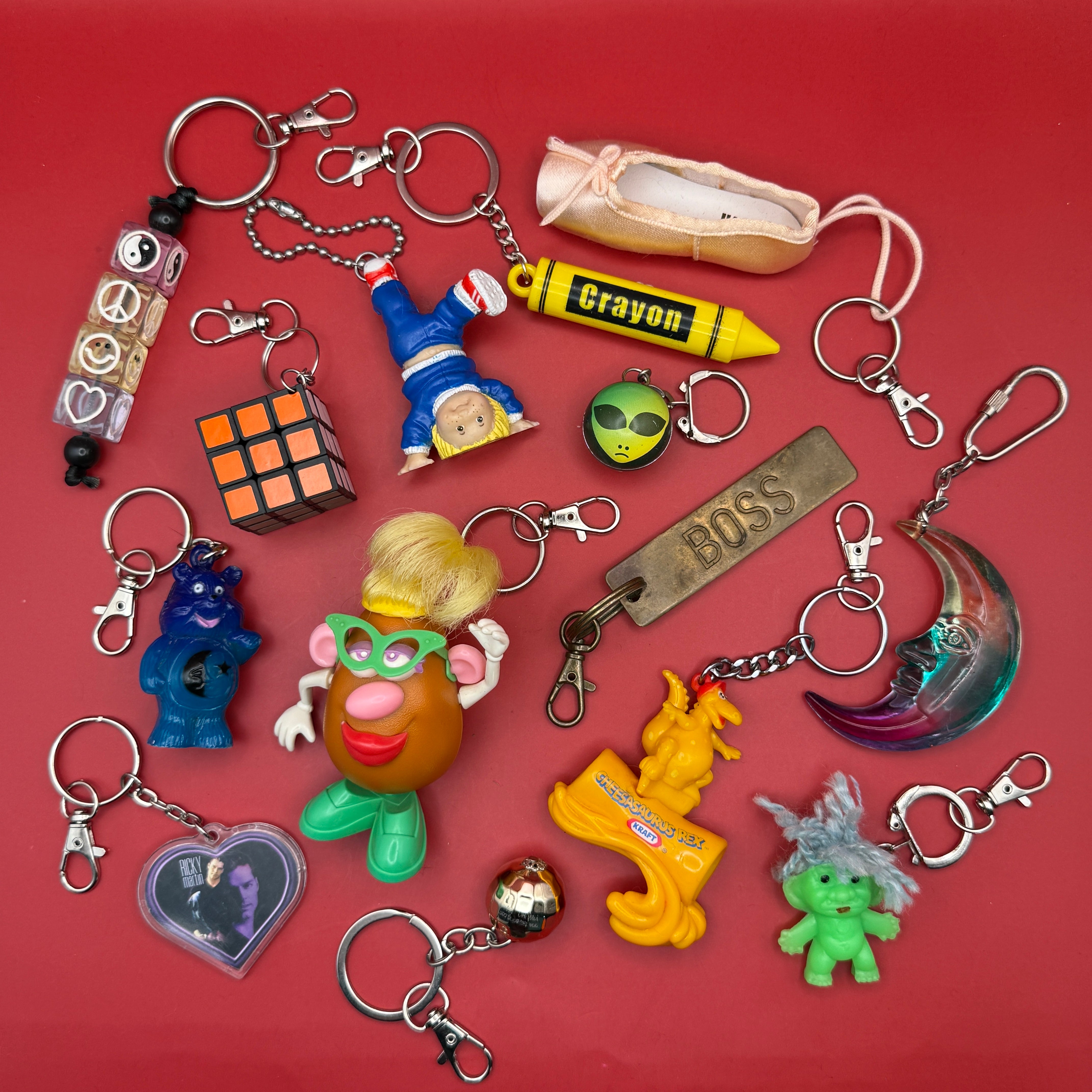 1970s- s— Mrs. Potato Head, Cabe Patch Kids -  vintage keychain vintage charms for bag nostalgia vintage keychains y2k collectible - Bag Crap